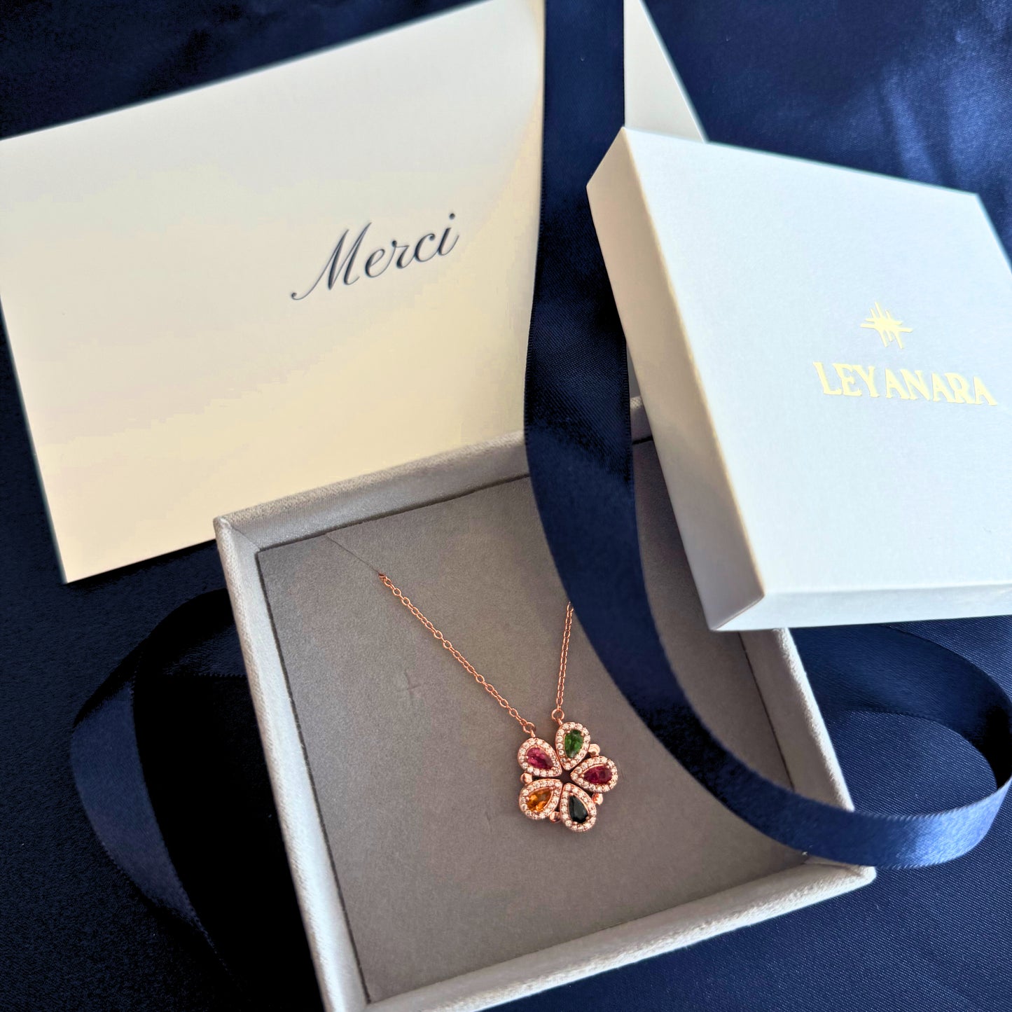 Convertible Magnetic Natural Tourmaline Necklace –  Rose Gold Plated