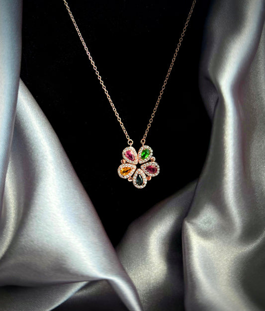 Convertible Magnetic Natural Tourmaline Necklace –  Rose Gold Plated